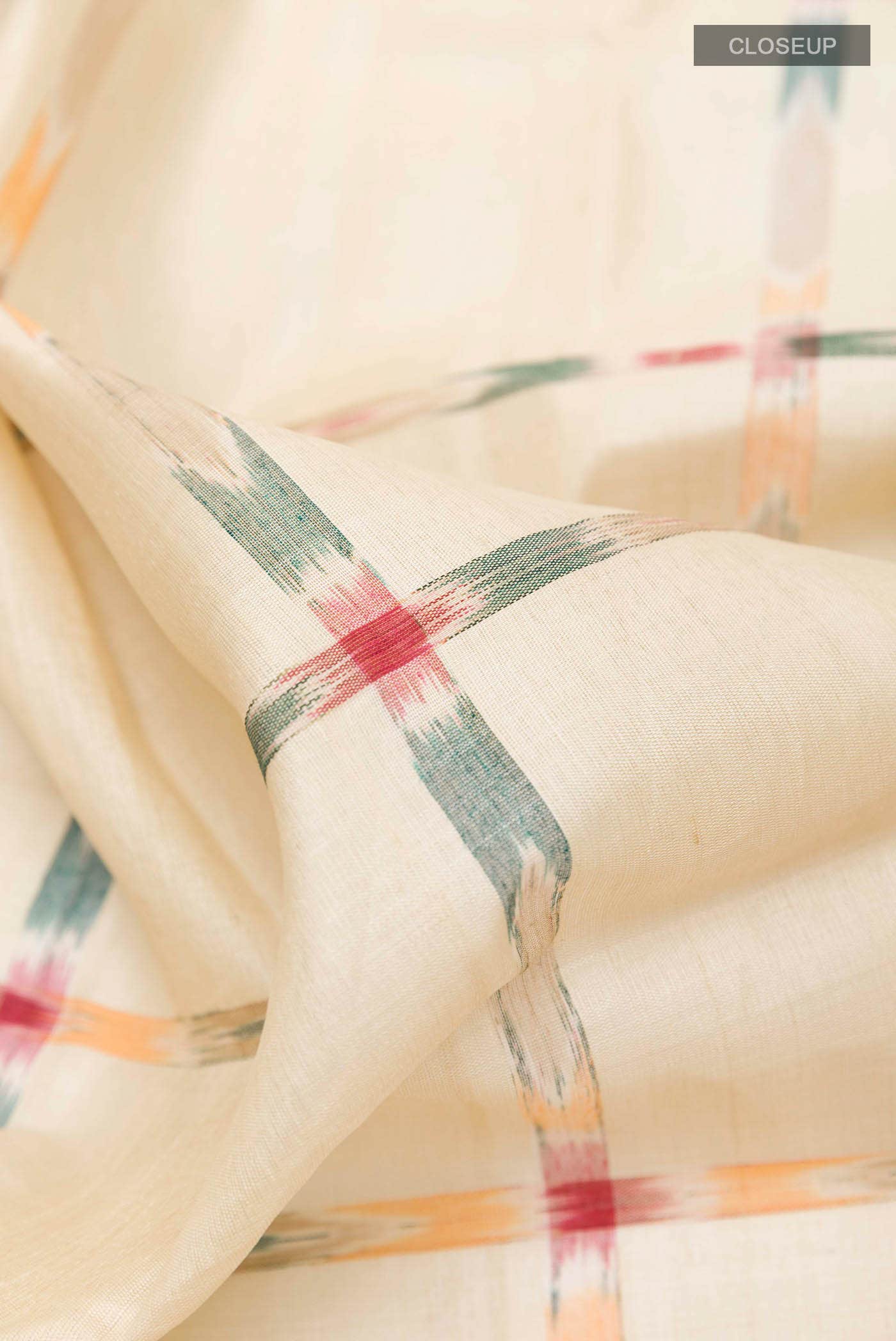 Beige Tussar Saree