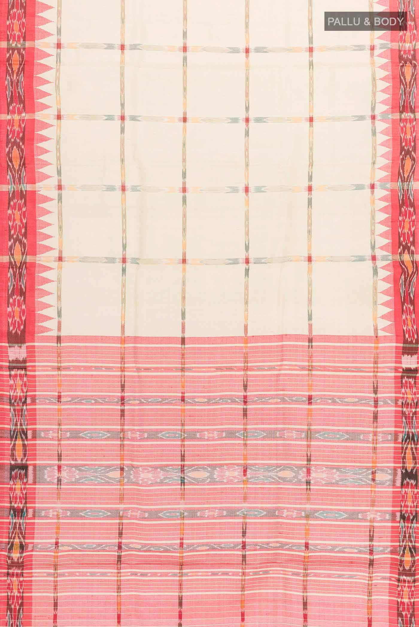 Beige Tussar Saree