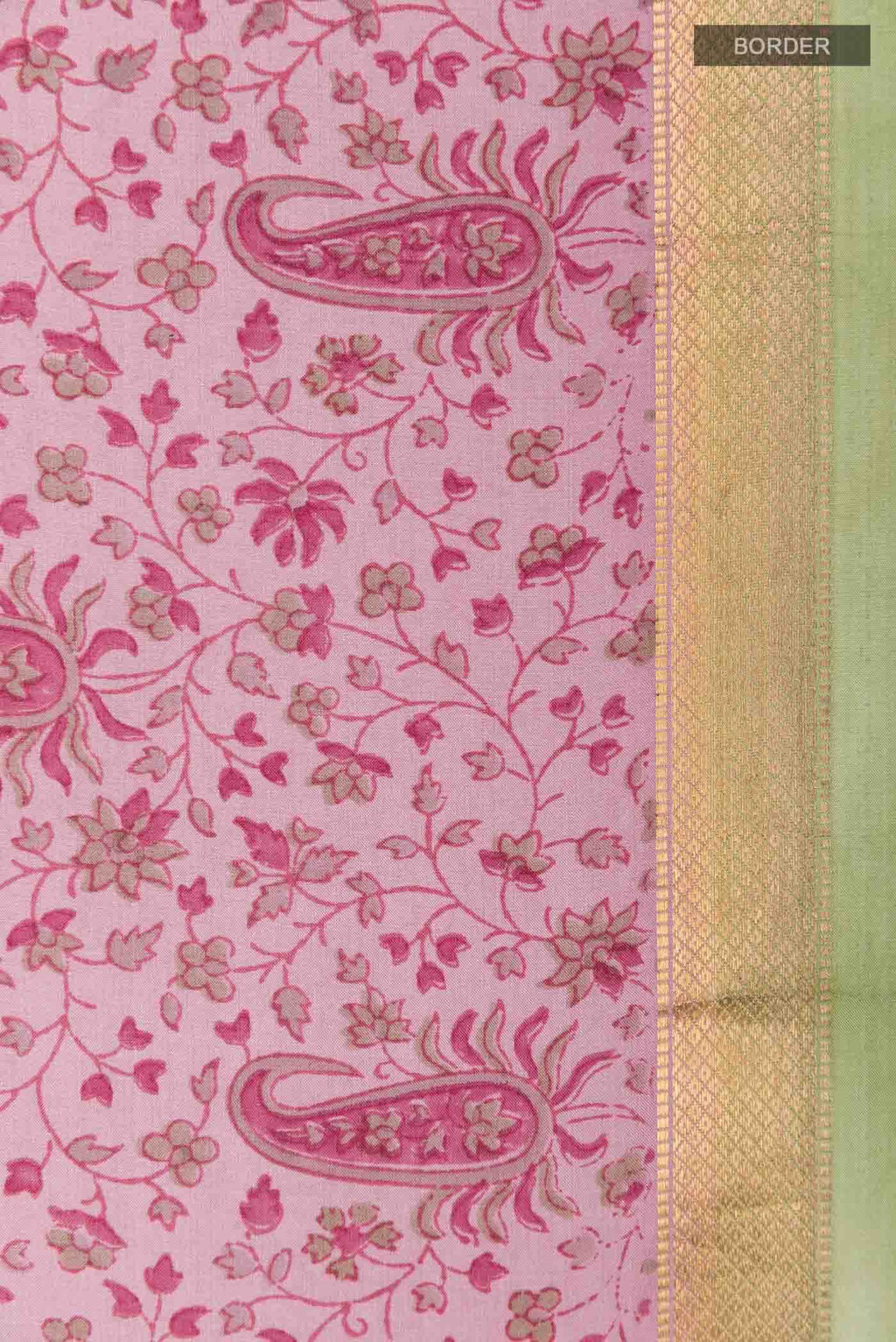 Lavender Printed Silk Saree