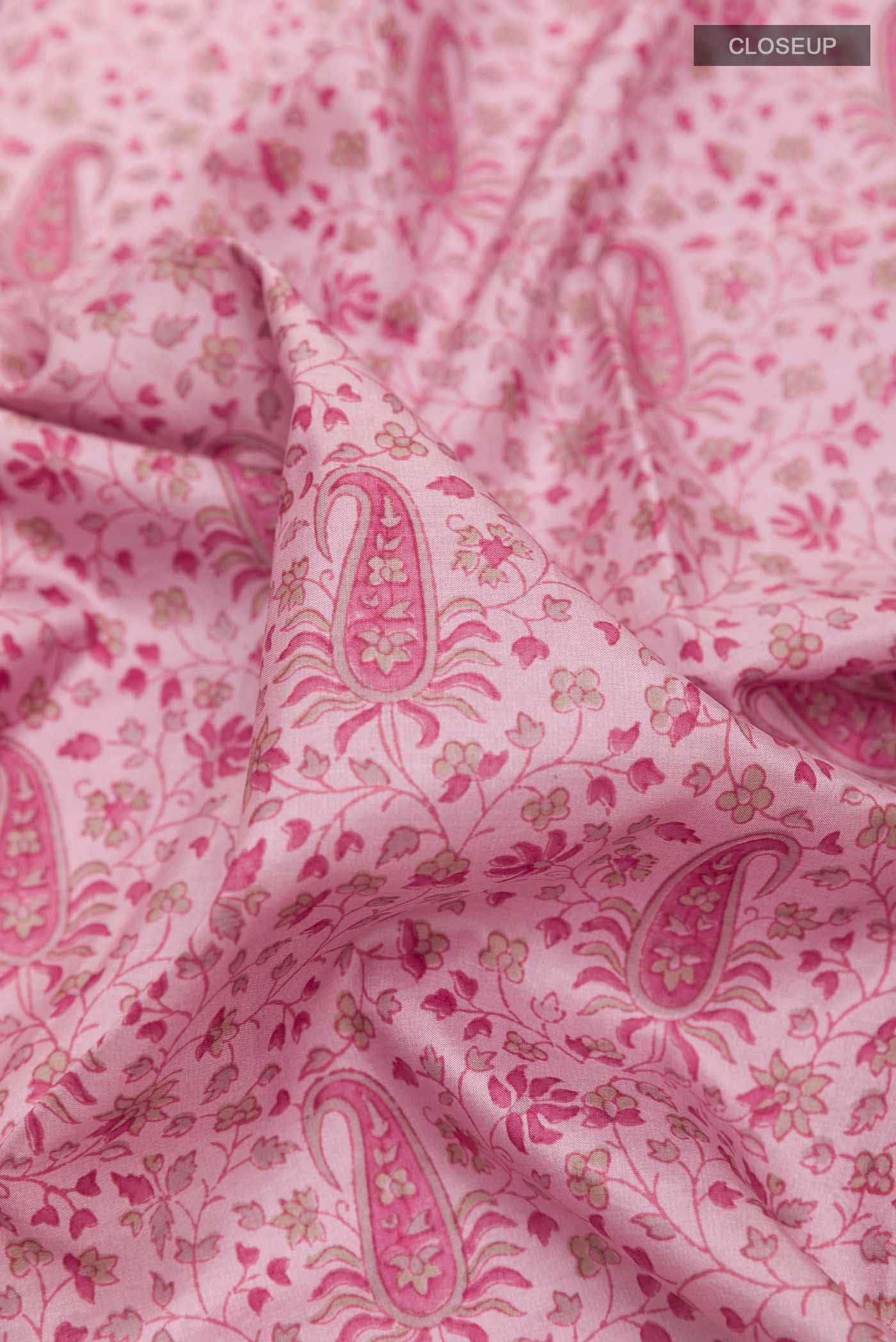 Lavender Printed Silk Saree