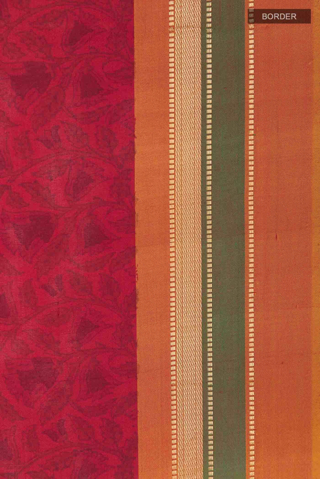 Red Printed Silk Saree