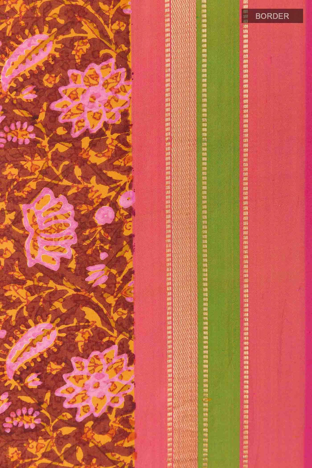 Maroon Printed Silk Saree