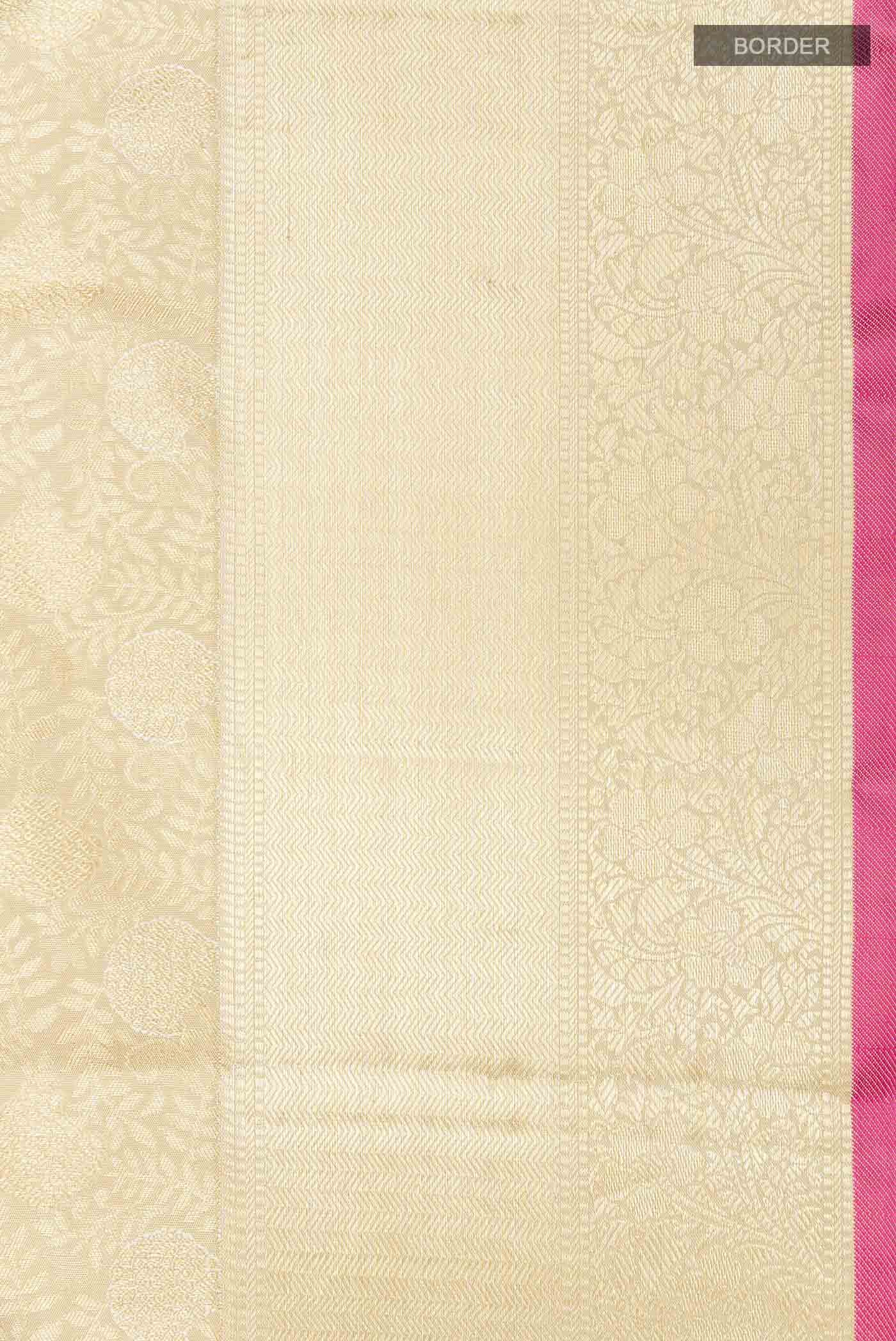 Cream Kanchipuram Silk Saree