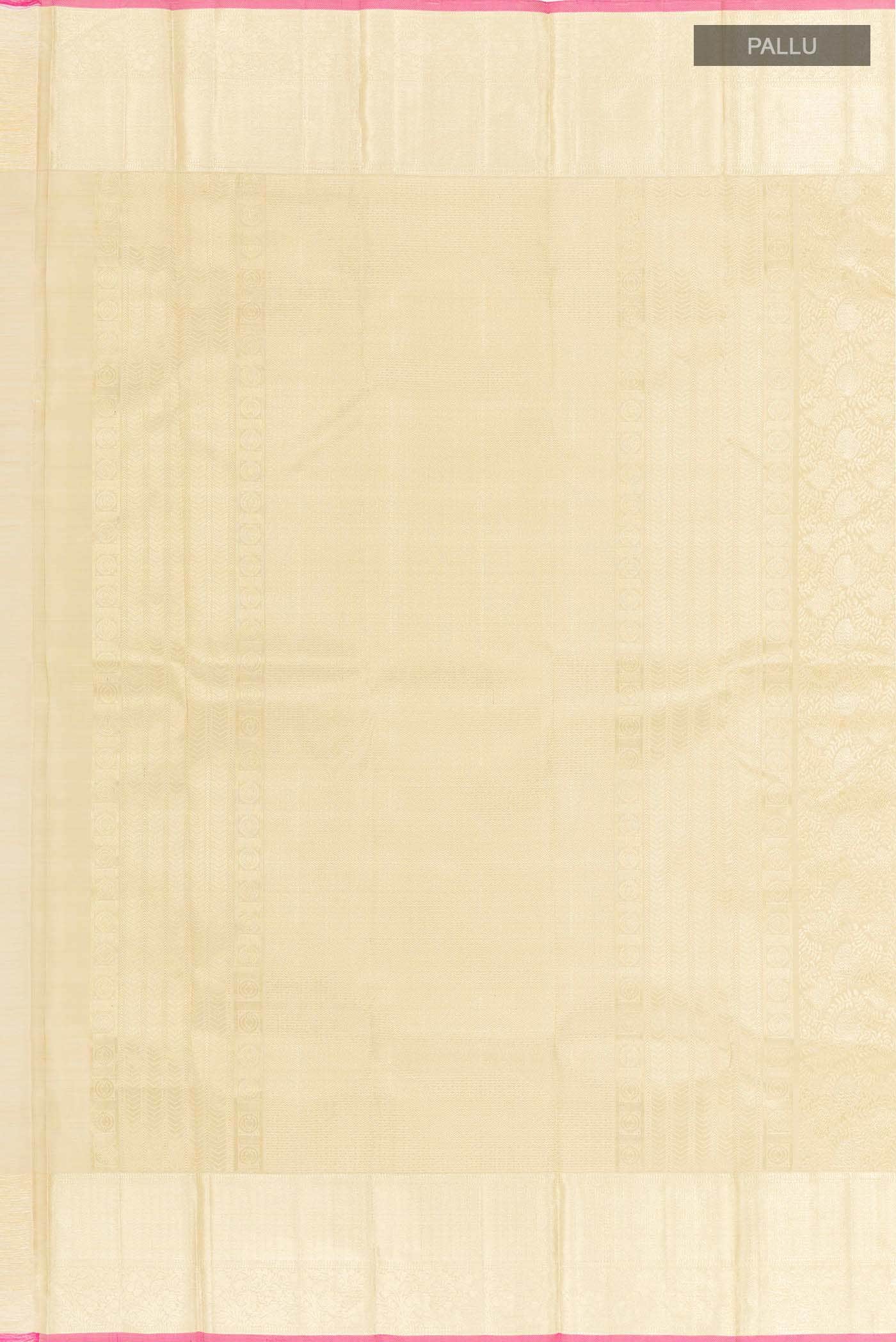 Cream Kanchipuram Silk Saree