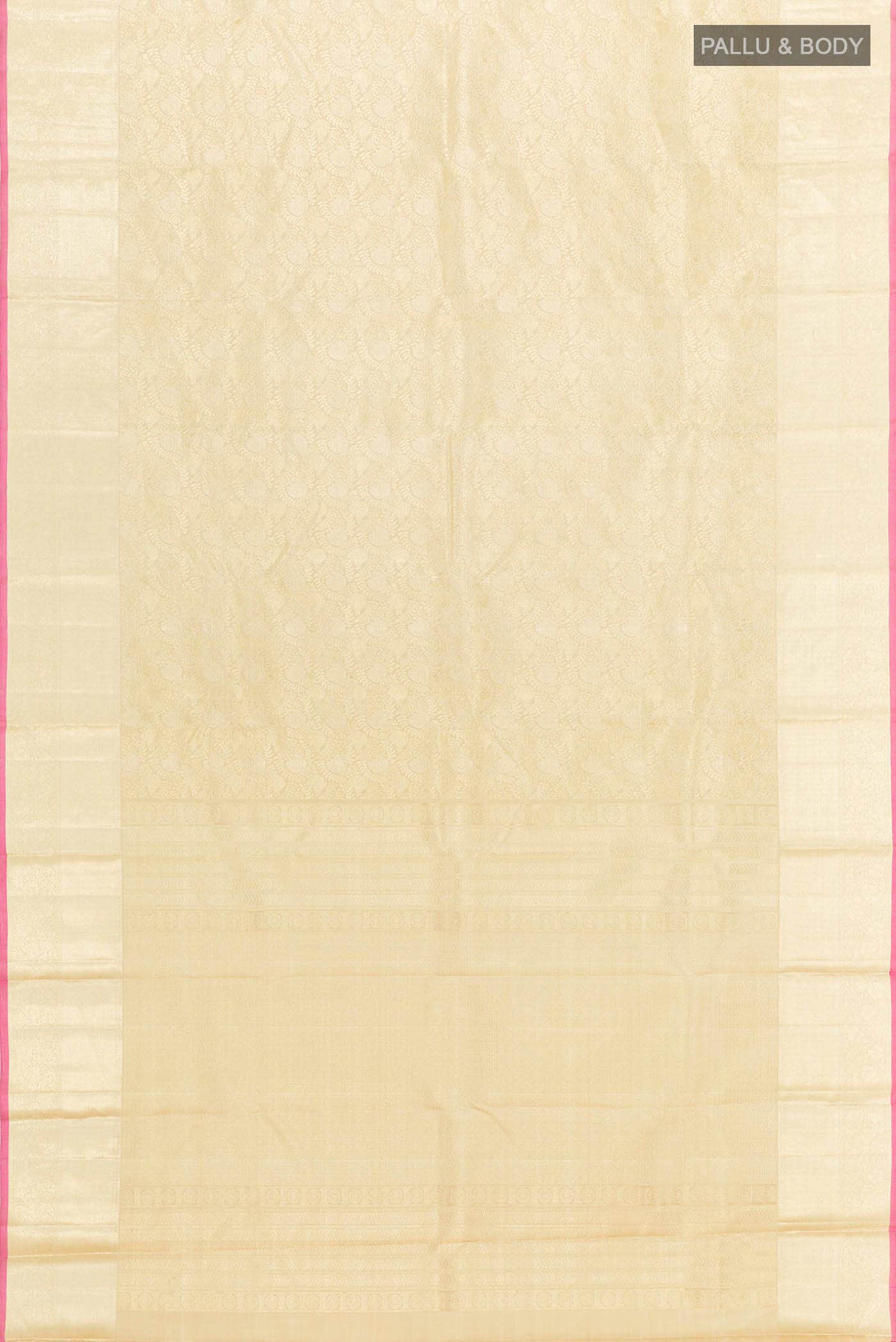 Cream Kanchipuram Silk Saree