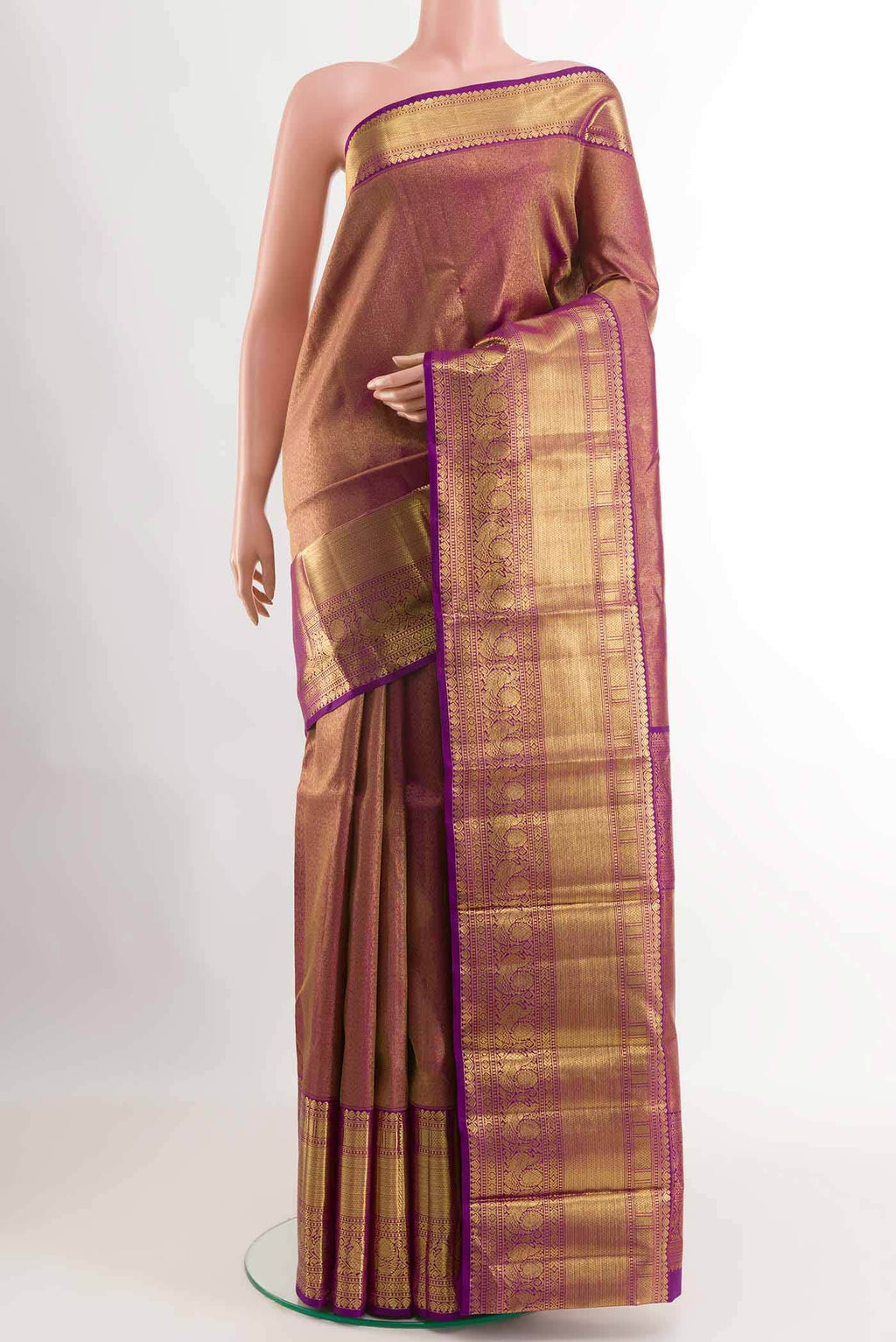 Purple Kanchipuram Silk Saree