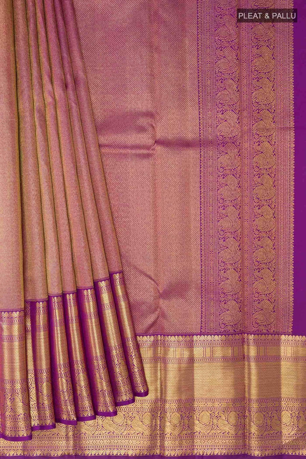 Purple Kanchipuram Silk Saree