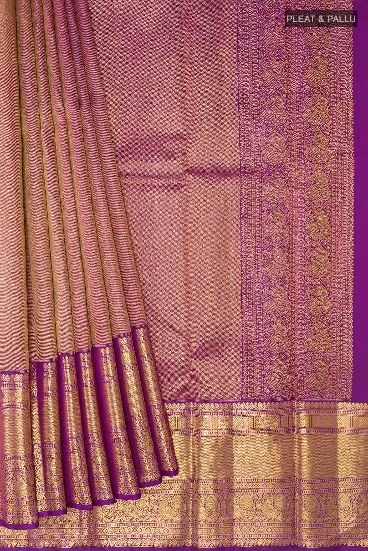 Purple Kanchipuram Silk Saree