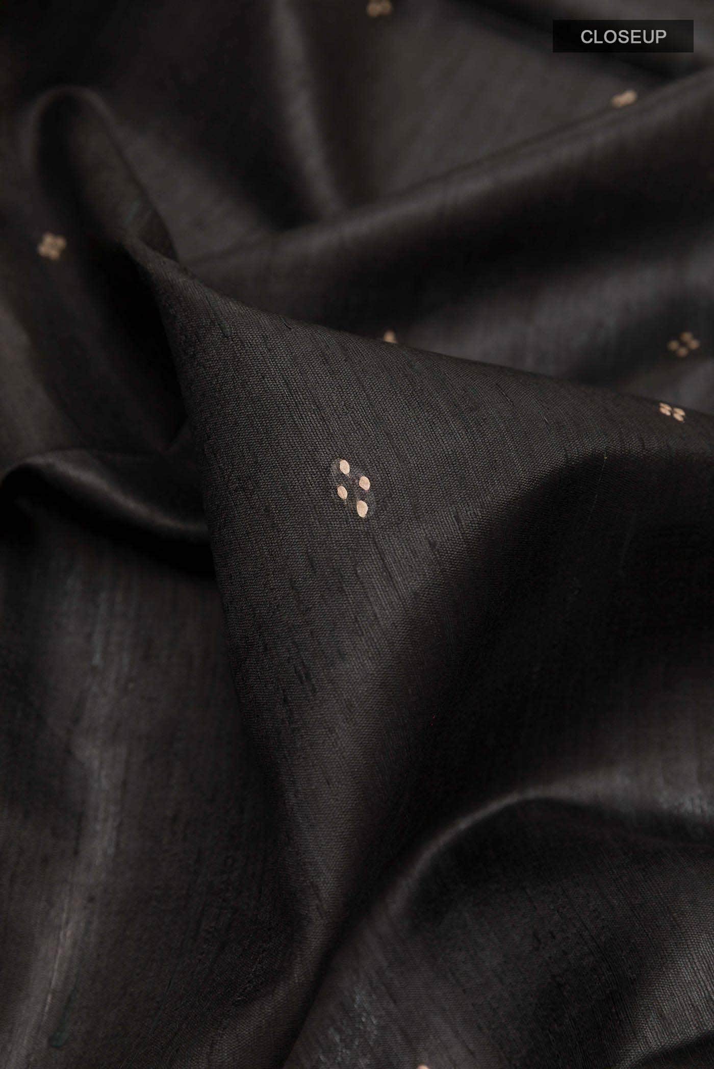 Black Tussar Saree