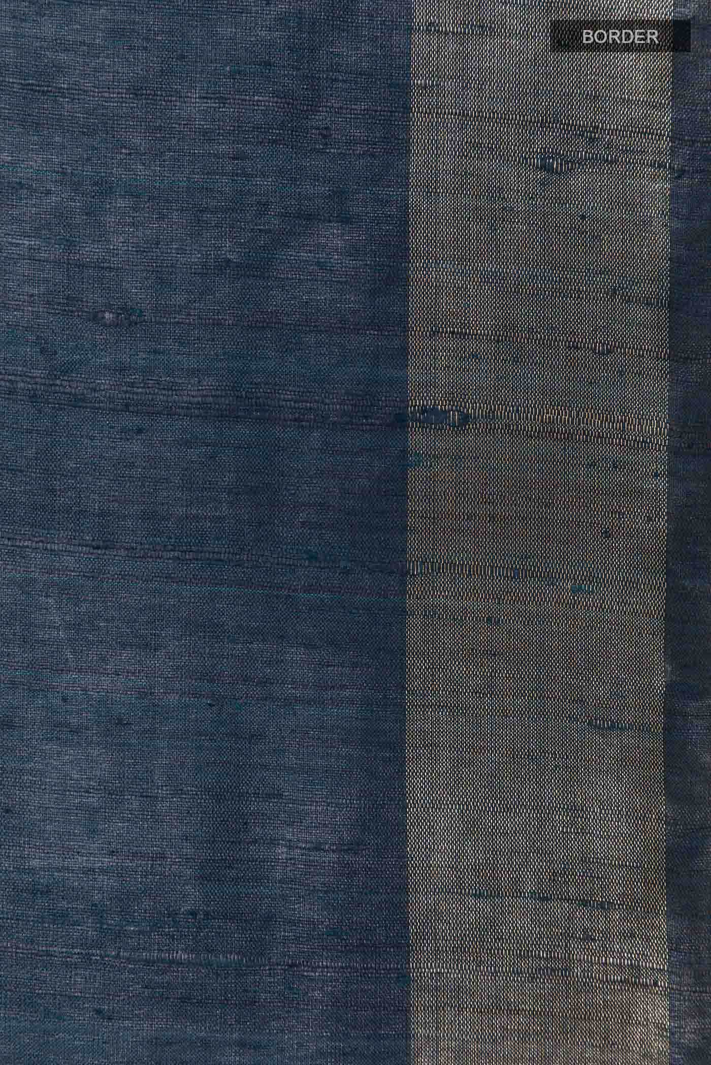 Dark Blue Tussar Saree