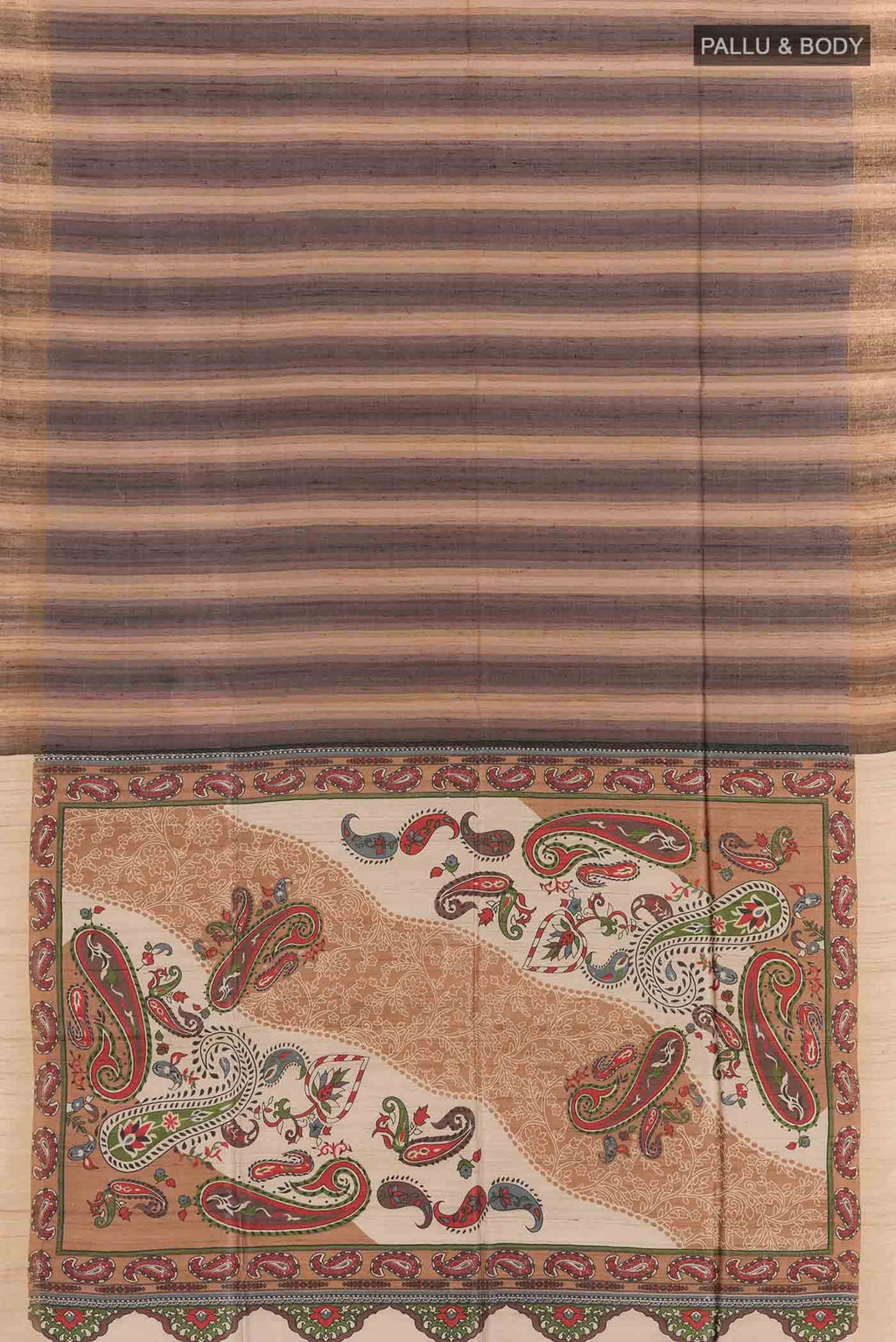 Brown Tussar Saree