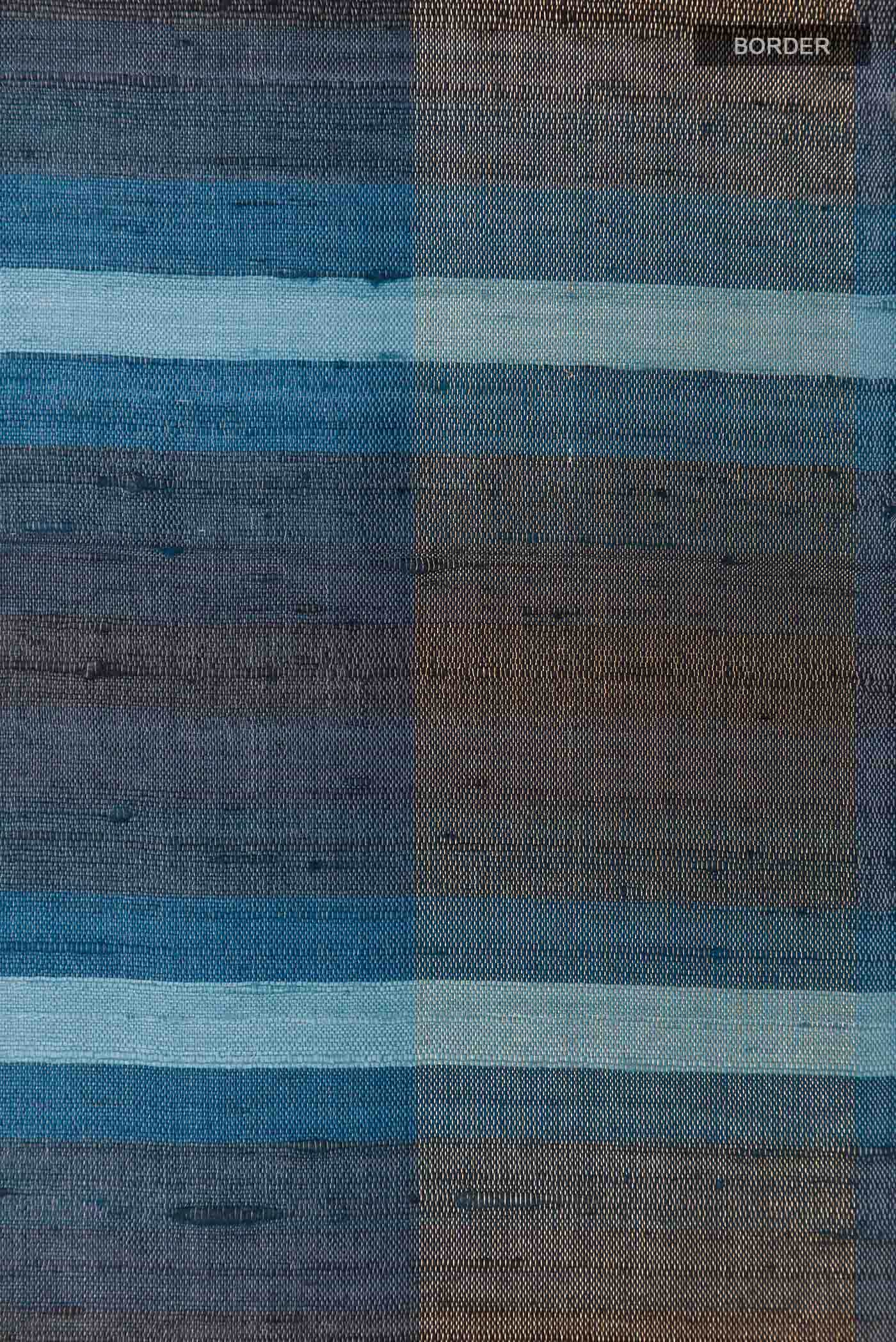 Blue Tussar Saree