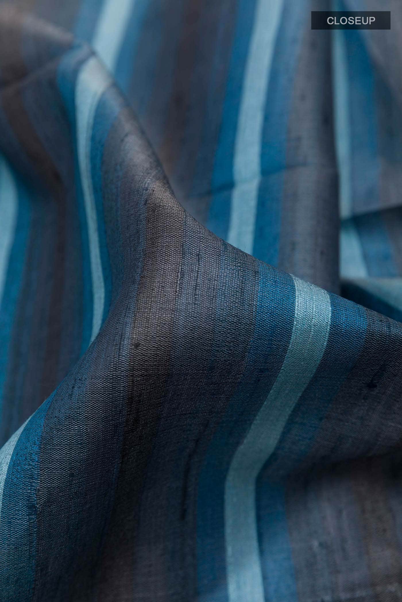 Blue Tussar Saree