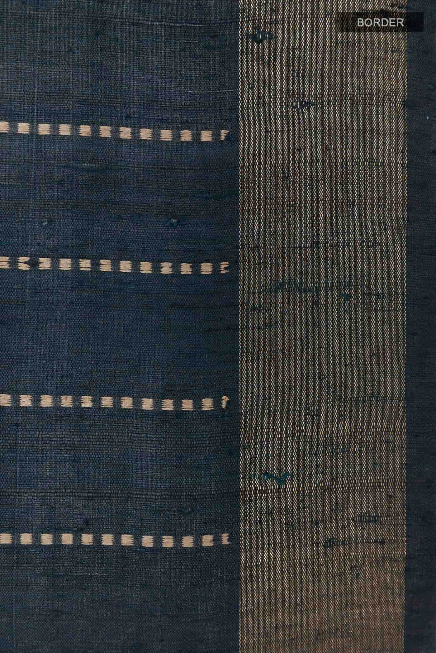 Dark Blue Tussar Saree