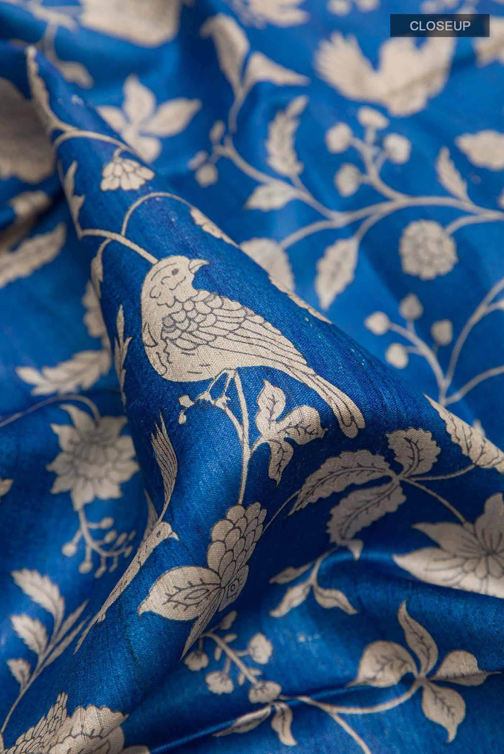 Blue Tussar Saree