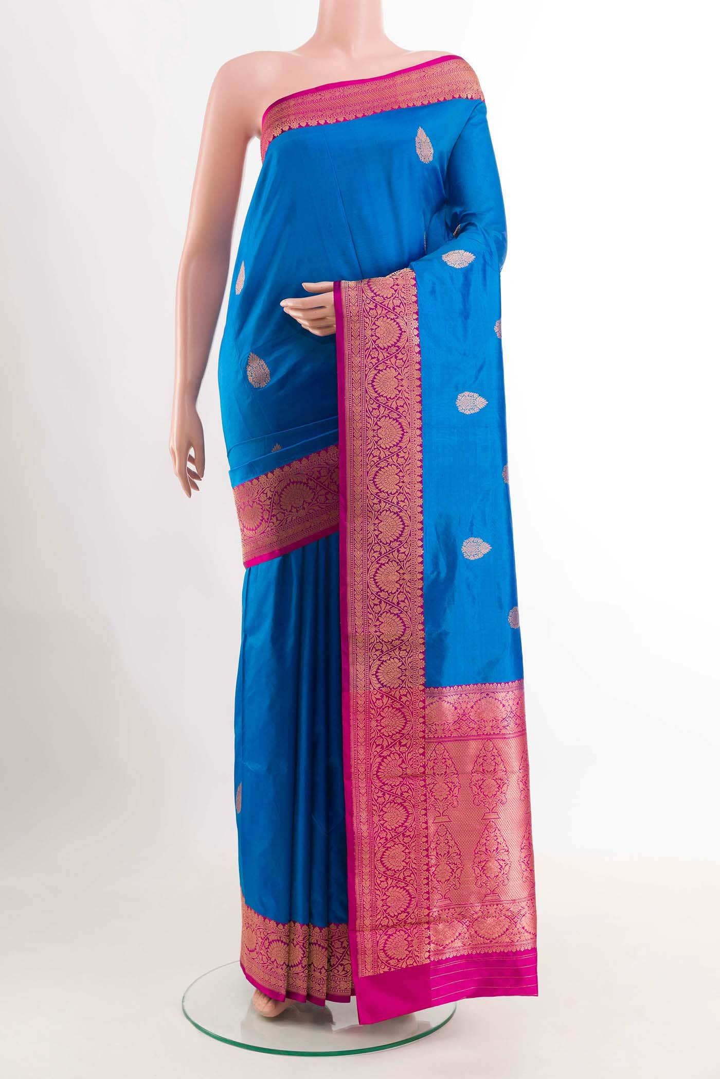 Blue Banarasi Silk Saree