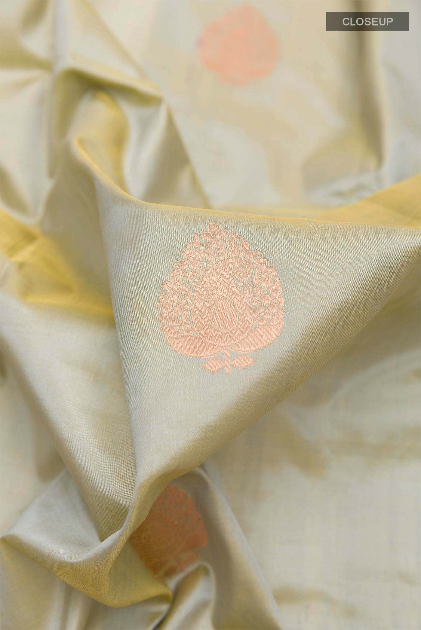 Grey Dual Tone Banarasi Silk Saree