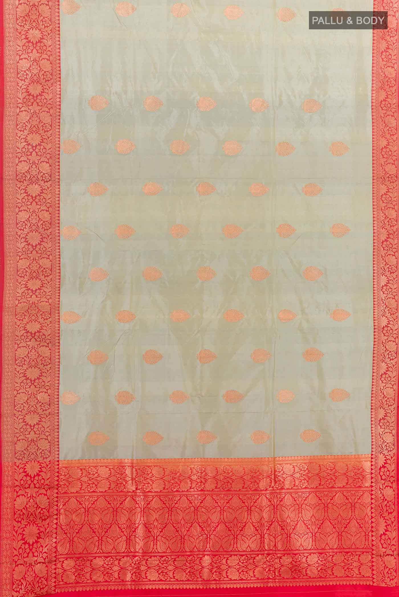 Grey Dual Tone Banarasi Silk Saree