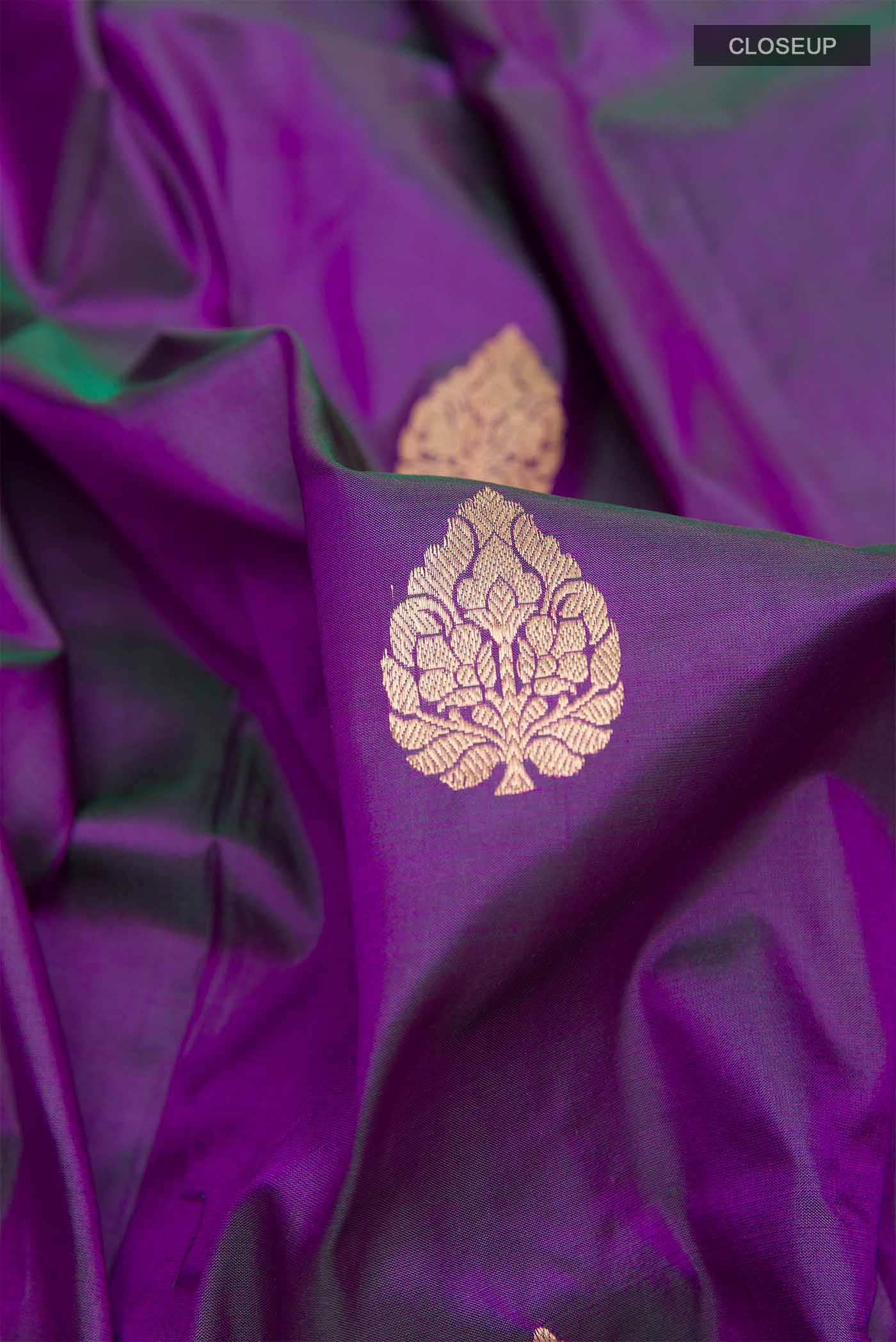 Purple Banarasi Silk Saree