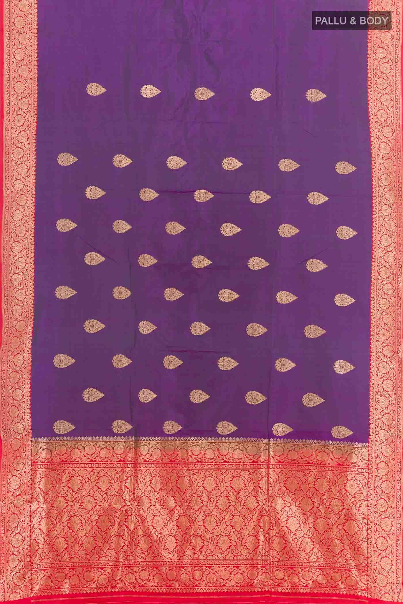 Purple Banarasi Silk Saree