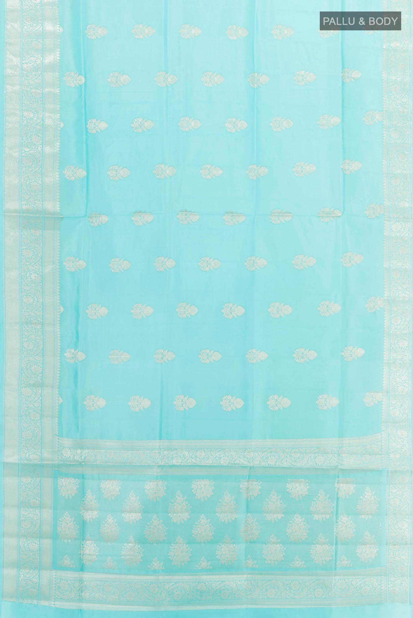 Blue Banarasi Tussar Silk Saree