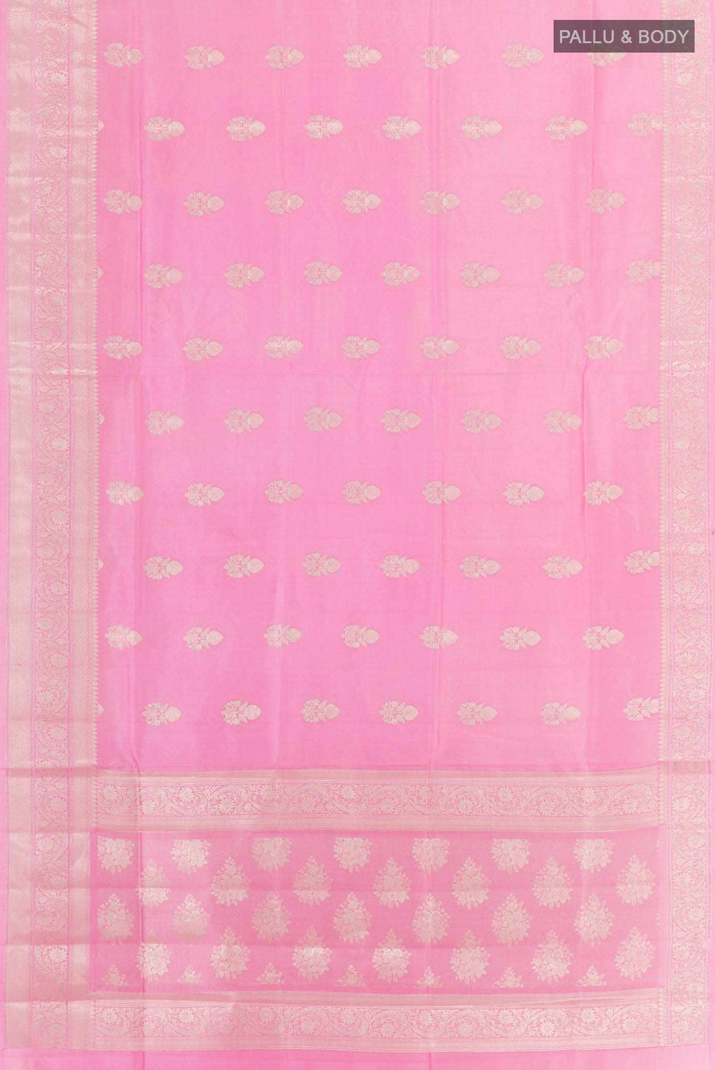 Pink Banarasi Tussar Silk Saree