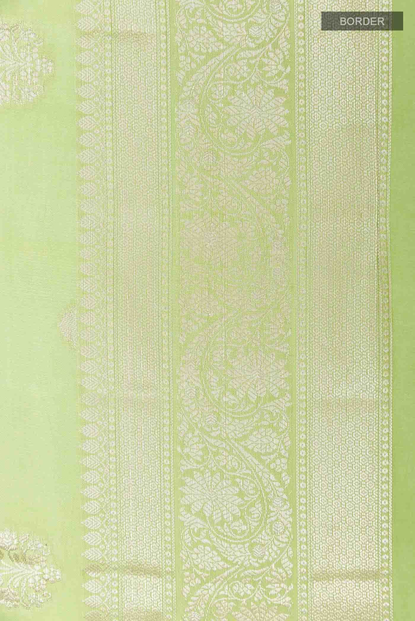 Green Banarasi Tussar Silk Saree