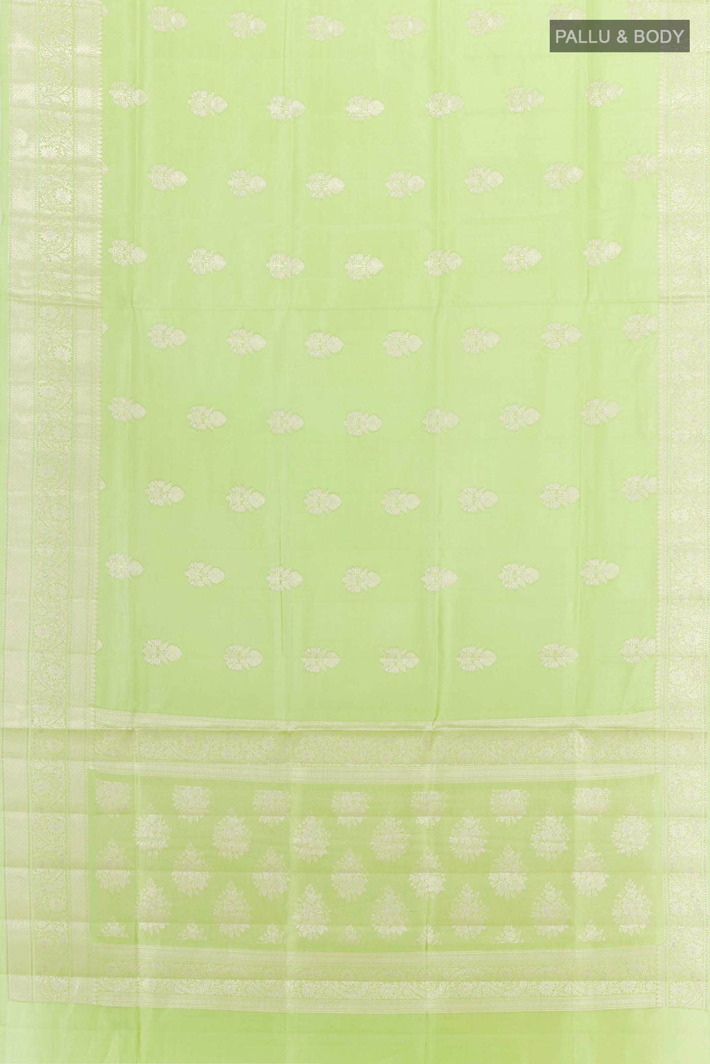 Green Banarasi Tussar Silk Saree