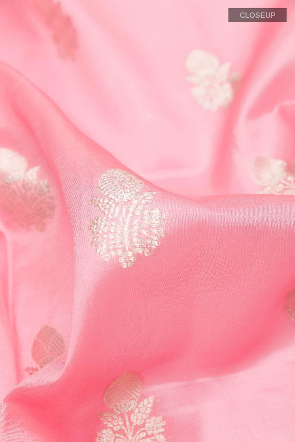 Pink Banarasi Tussar Silk Saree
