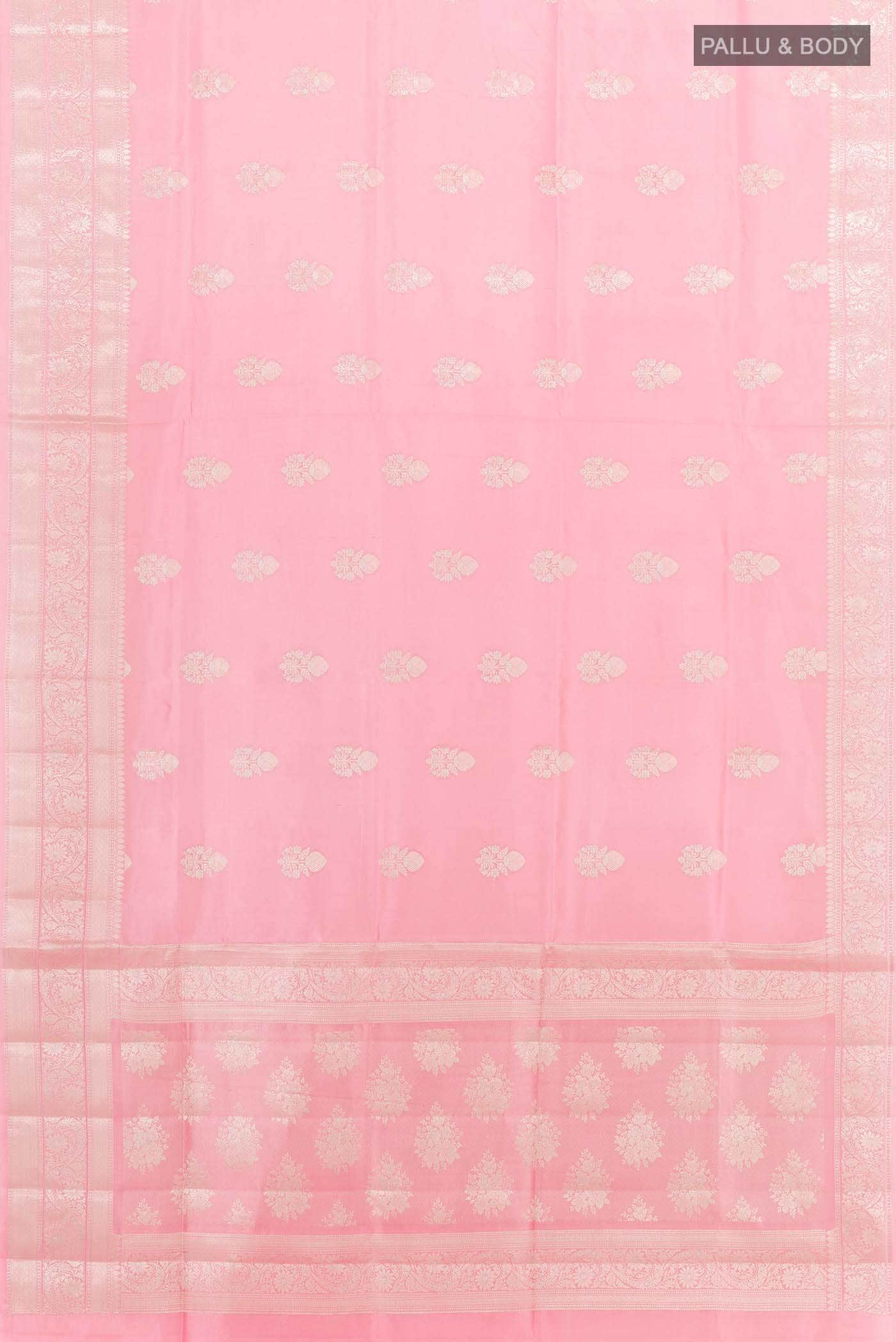 Pink Banarasi Tussar Silk Saree