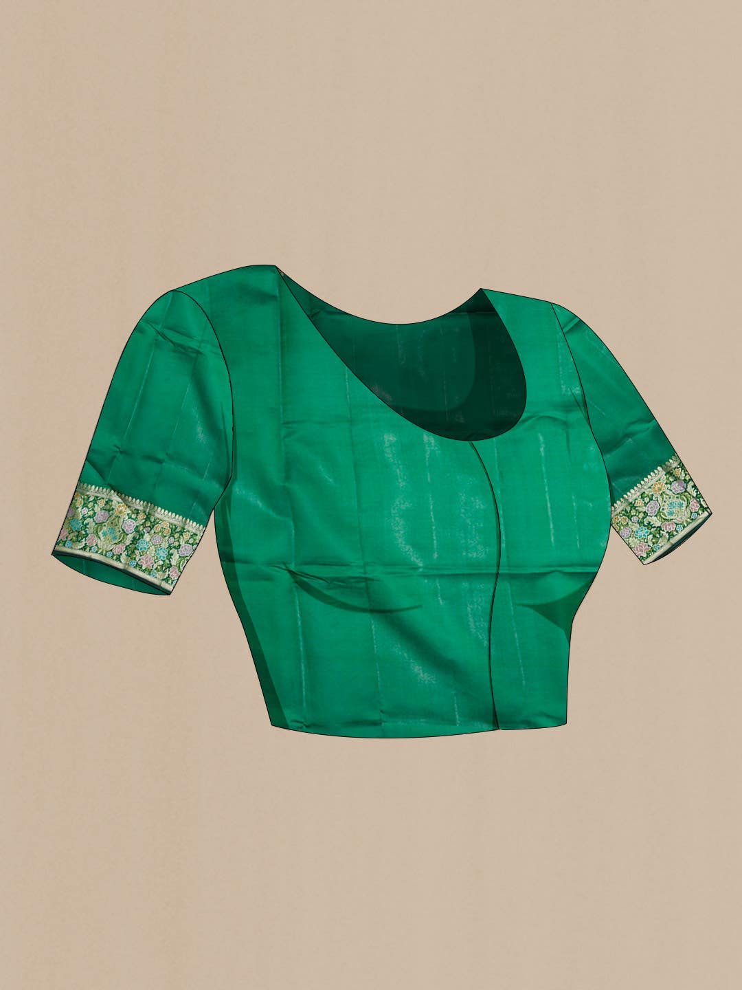 Green Banarasi Tussar Silk Saree