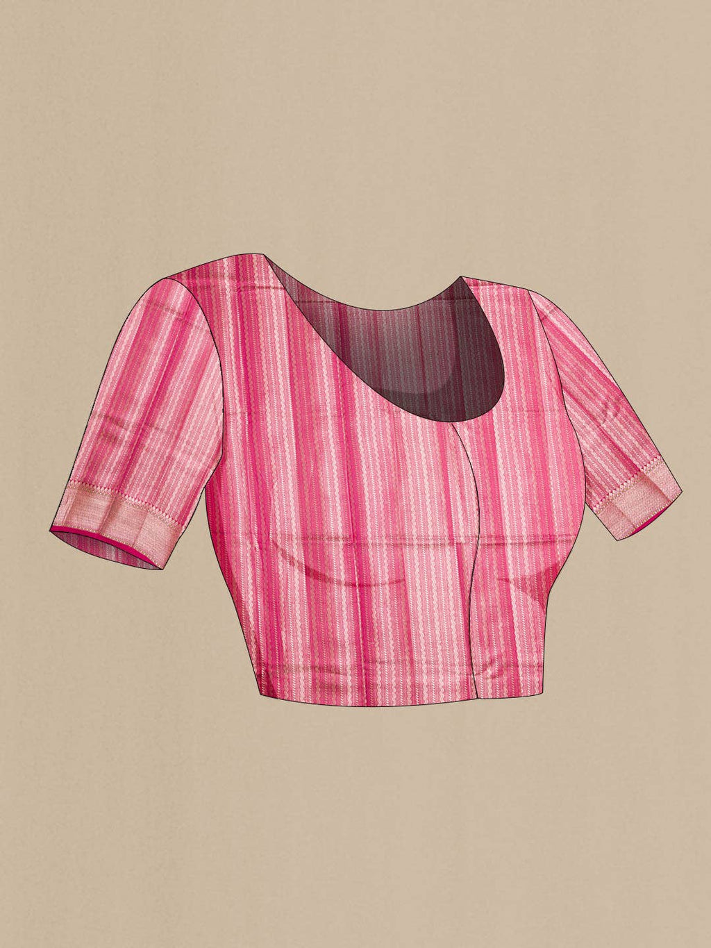 Pink Banarasi Tussar Silk Saree