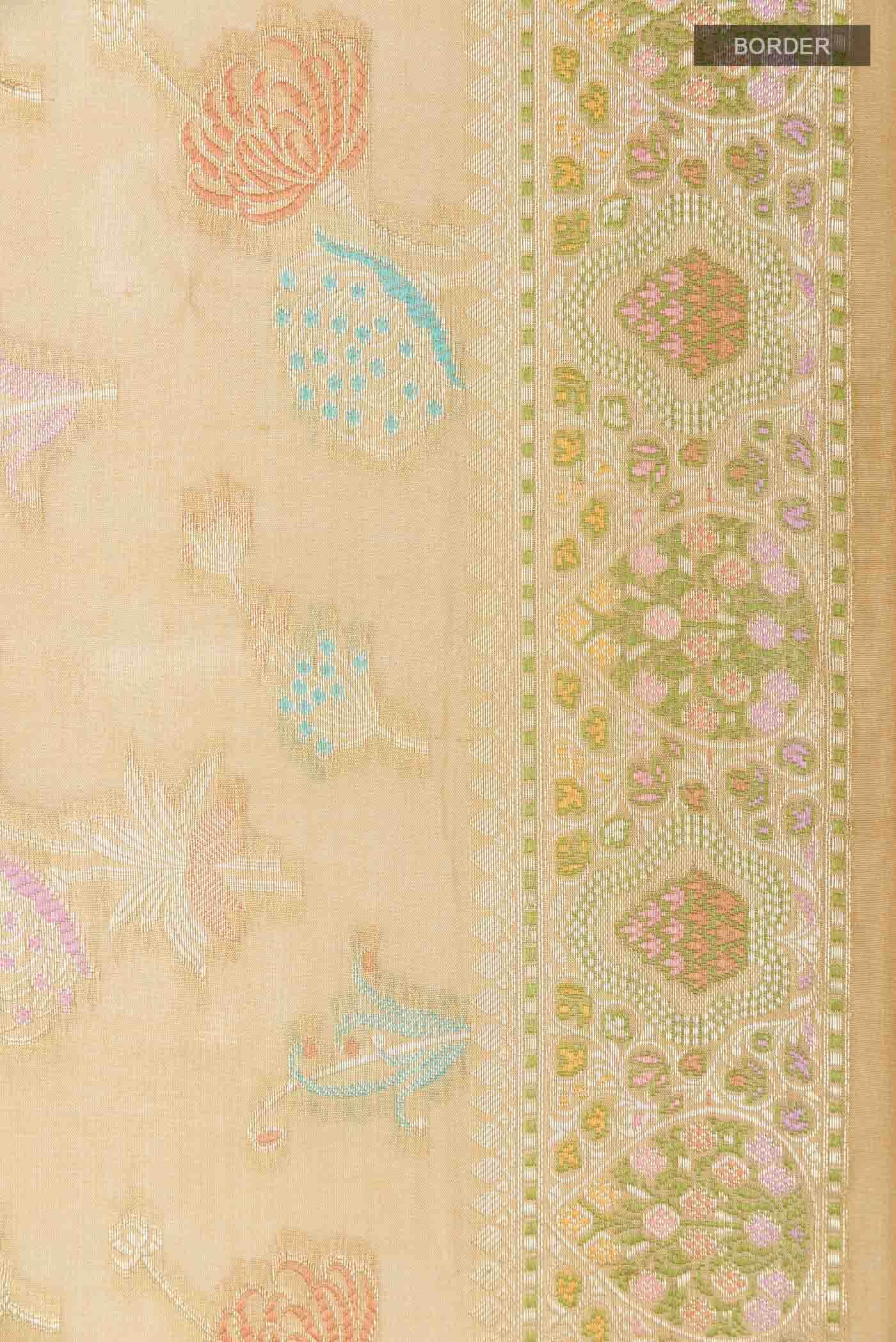 Gold Banarasi Tussar Silk Saree