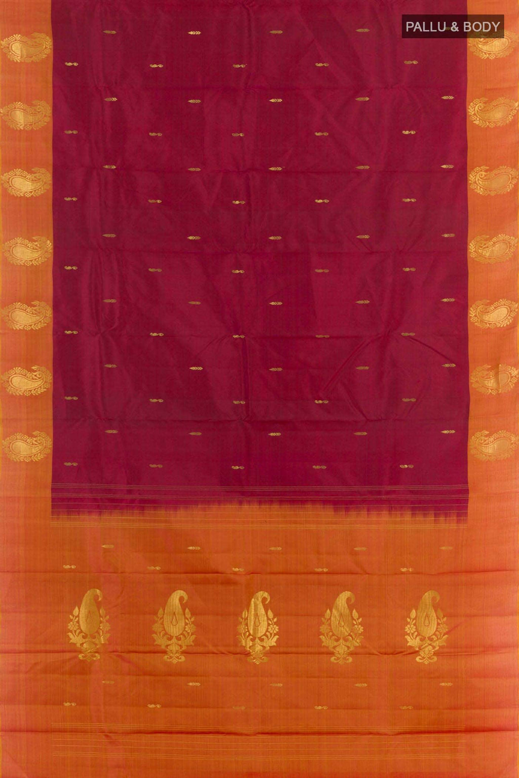 Maroon Kanchipuram Silk Saree