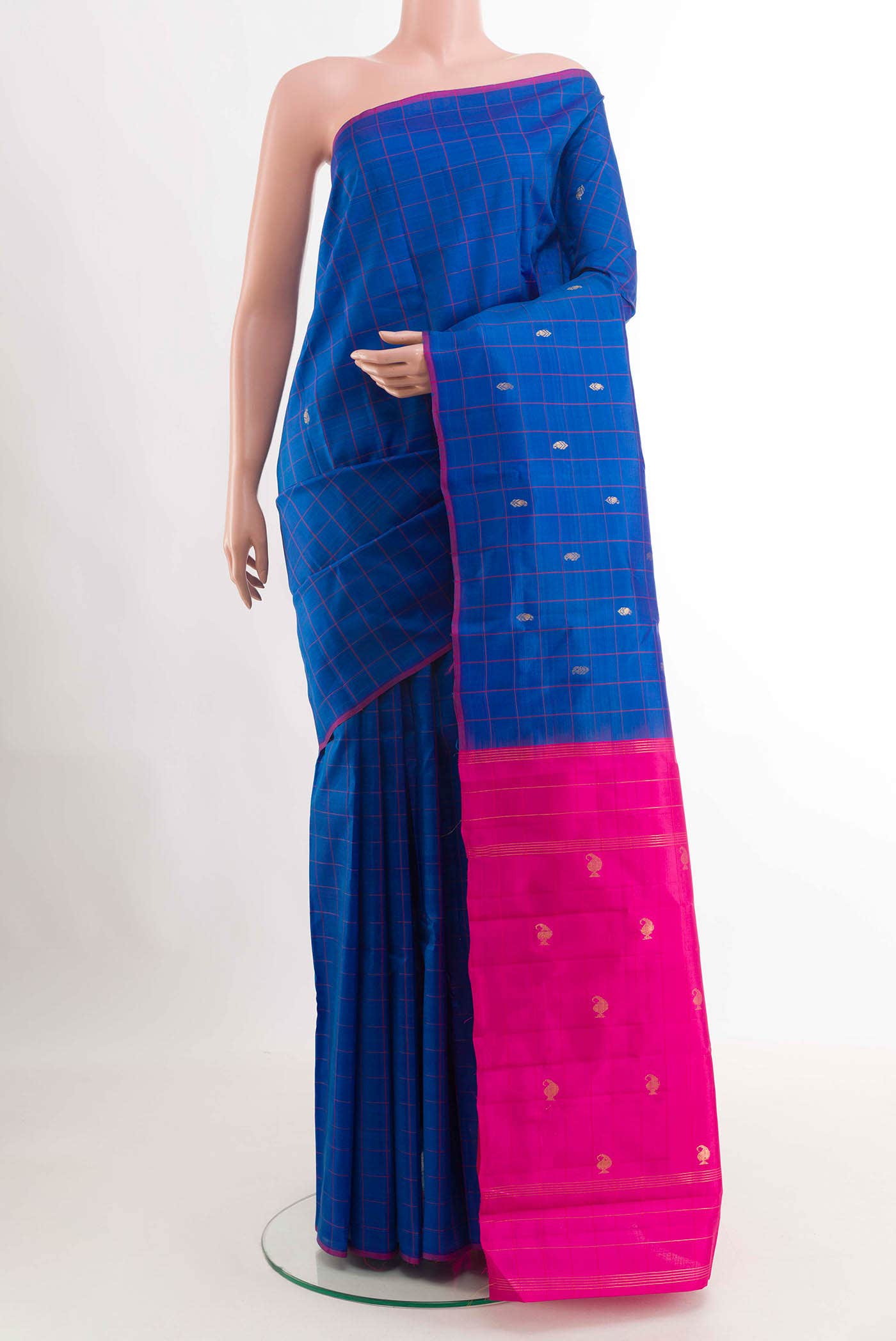 Navy Blue Kanchipuram Silk Saree