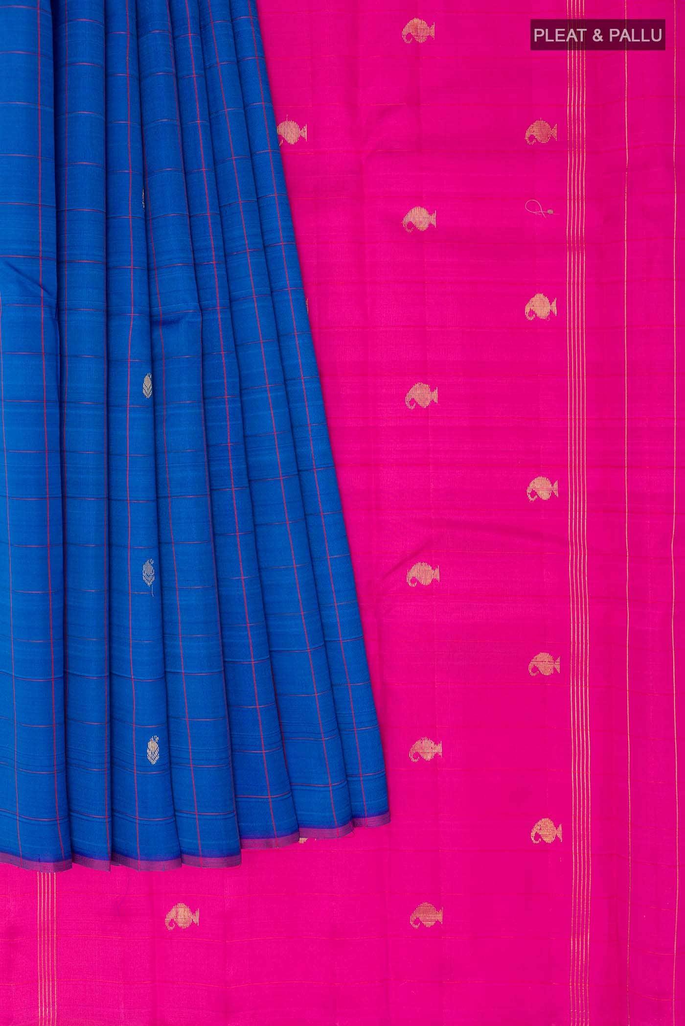Navy Blue Kanchipuram Silk Saree
