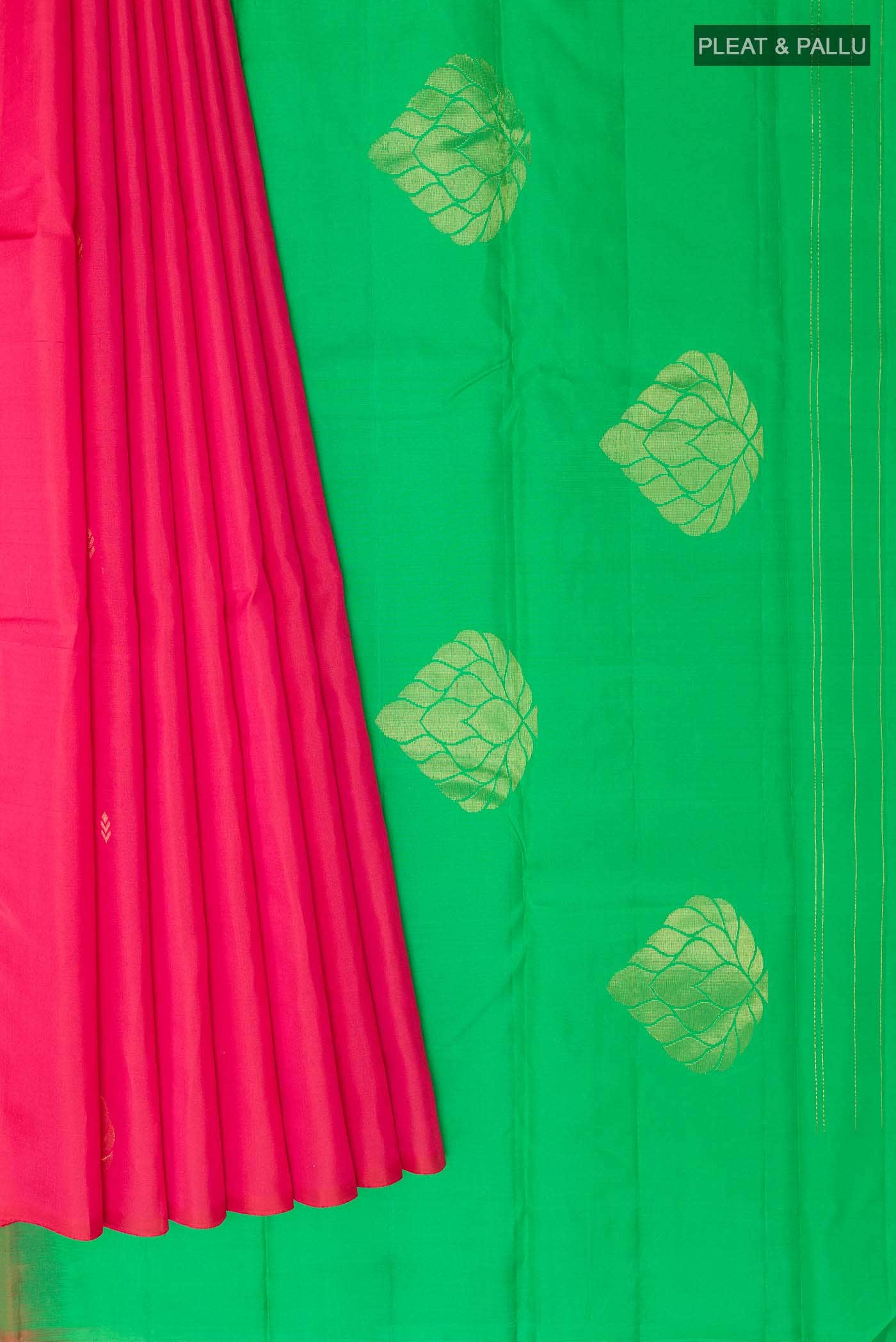 Dark Pink Kanchipuram Silk Saree
