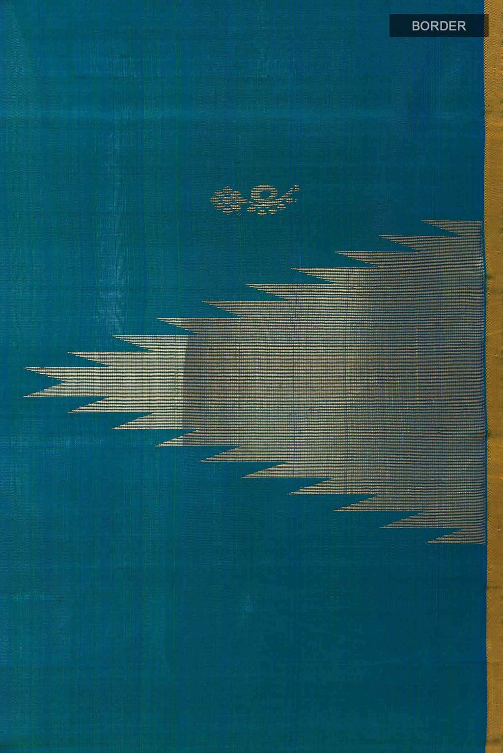 Peacock Blue Dual Tone Kanchipuram Silk Saree