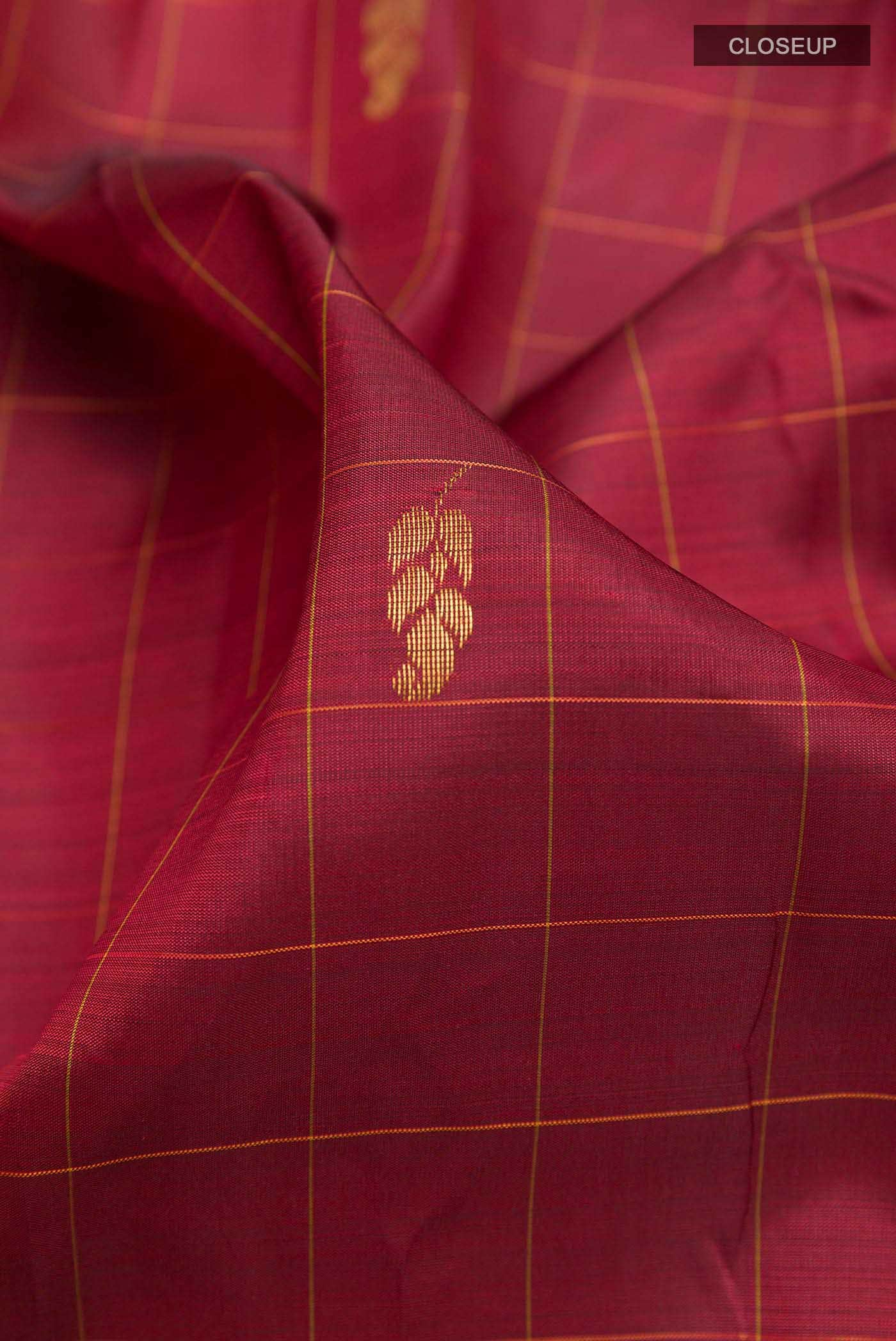 Maroon Kanchipuram Silk Saree