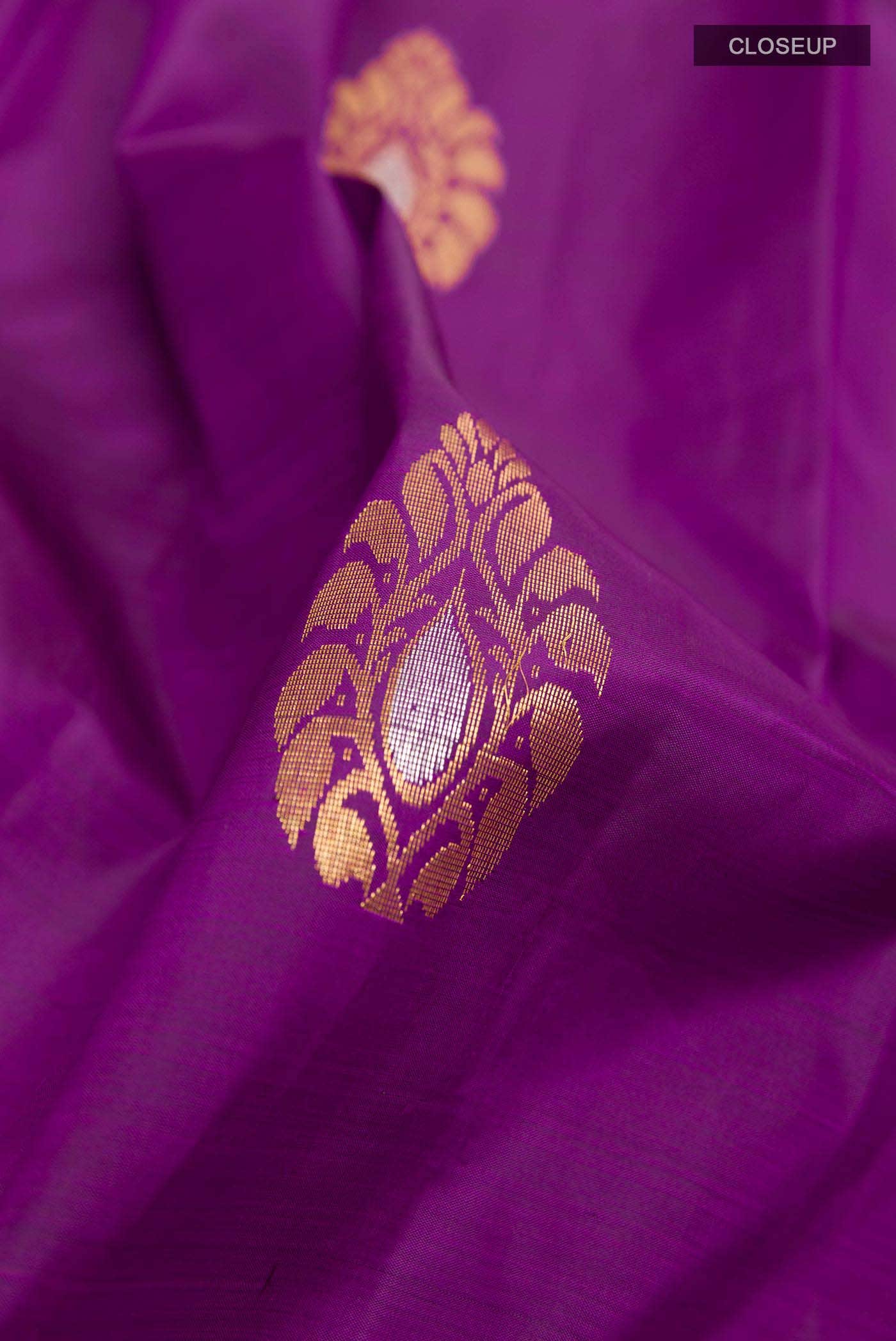 Purple Kanchipuram Silk Saree