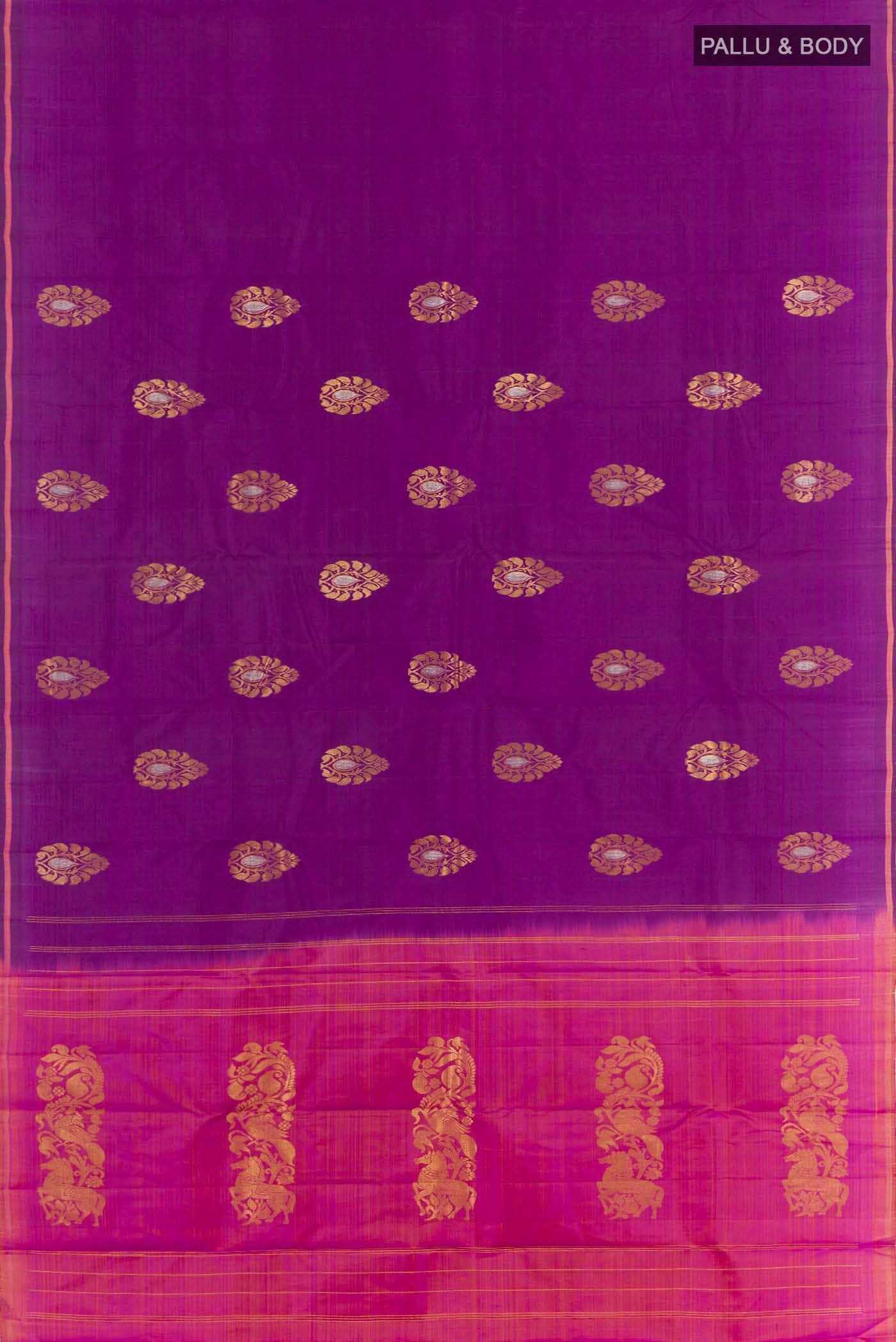 Purple Kanchipuram Silk Saree