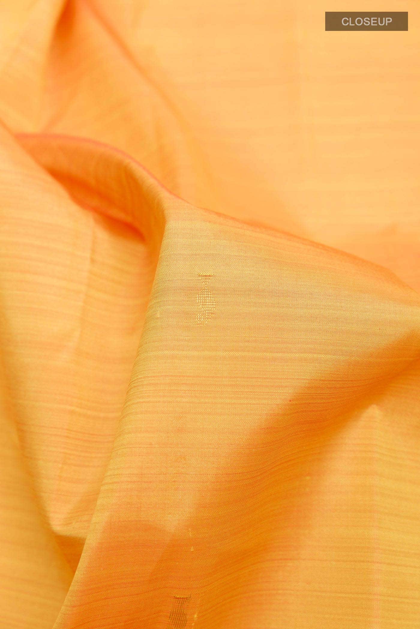 Orange Dual Tone Kanchipuram Silk Saree