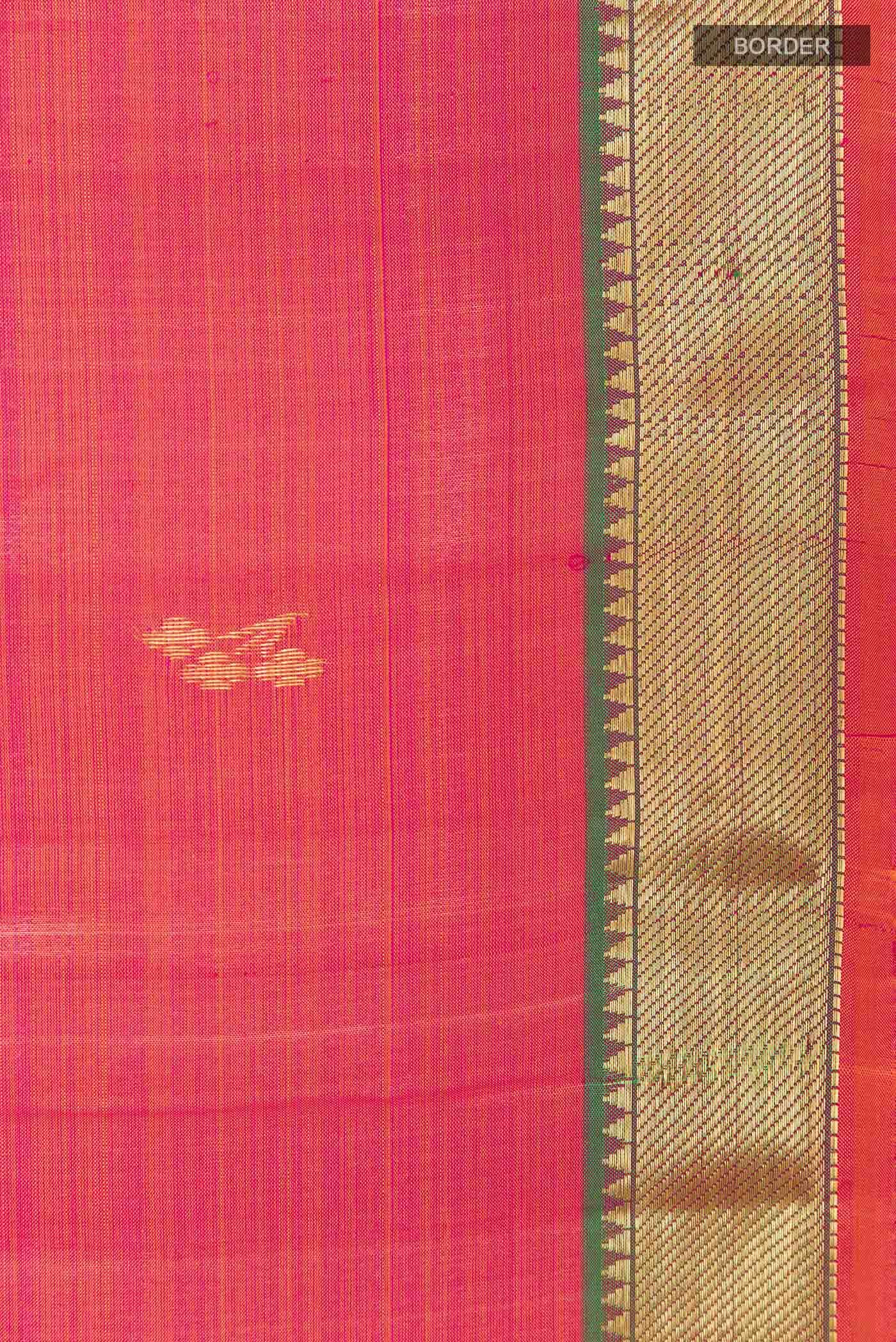 Pink Dual Tone Kanchipuram Silk Saree