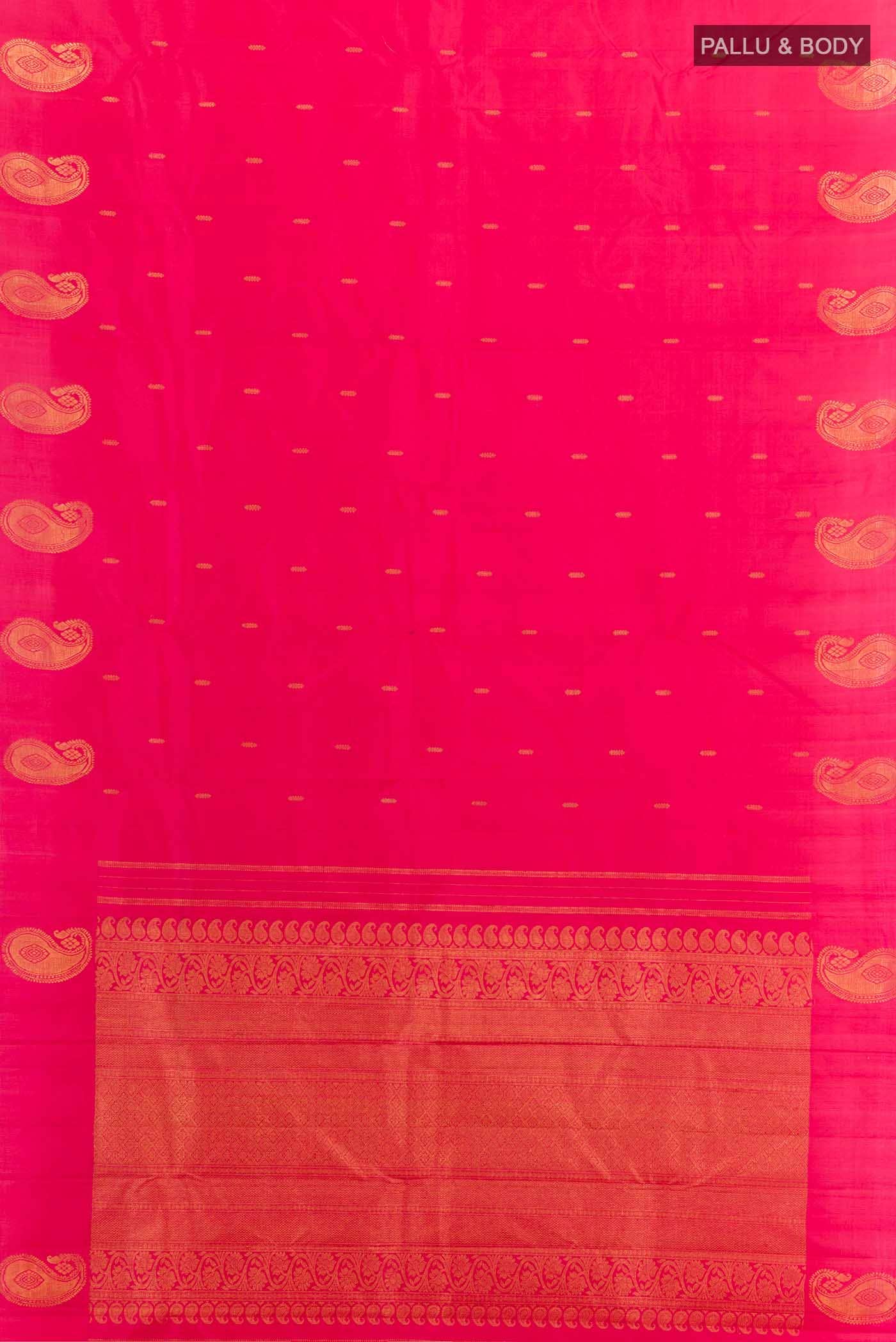 Dark Pink Kanchipuram Silk Saree