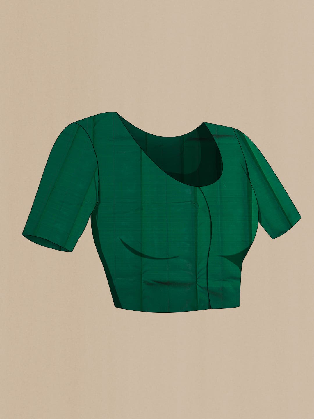 Bottle Green Kanchipuram Silk Saree