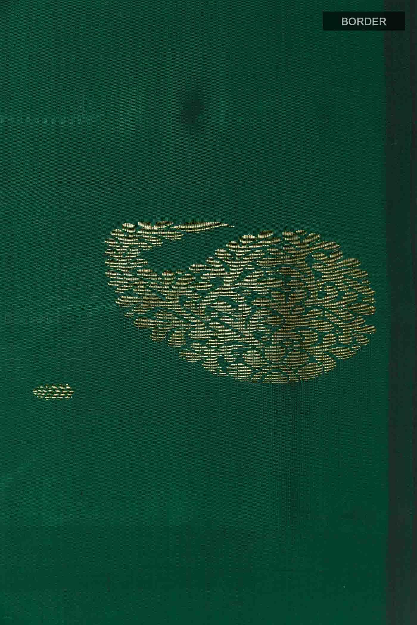 Bottle Green Kanchipuram Silk Saree