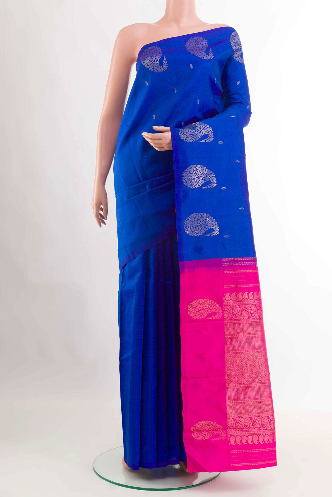 Blue Kanchipuram Silk Saree