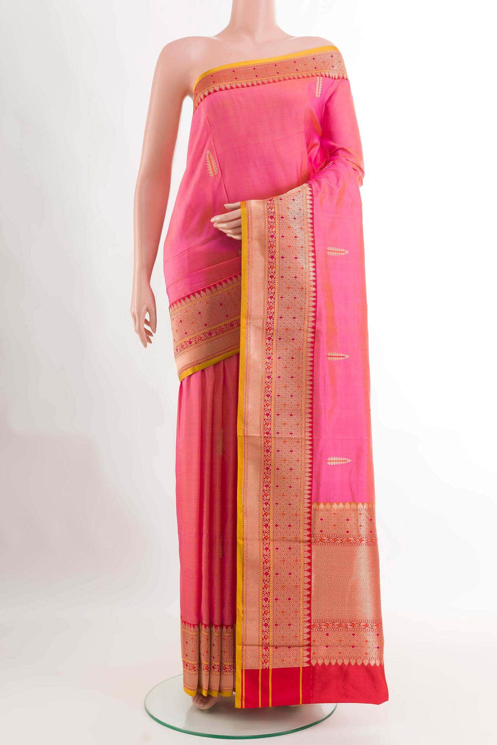 Pink Banarasi Silk Saree