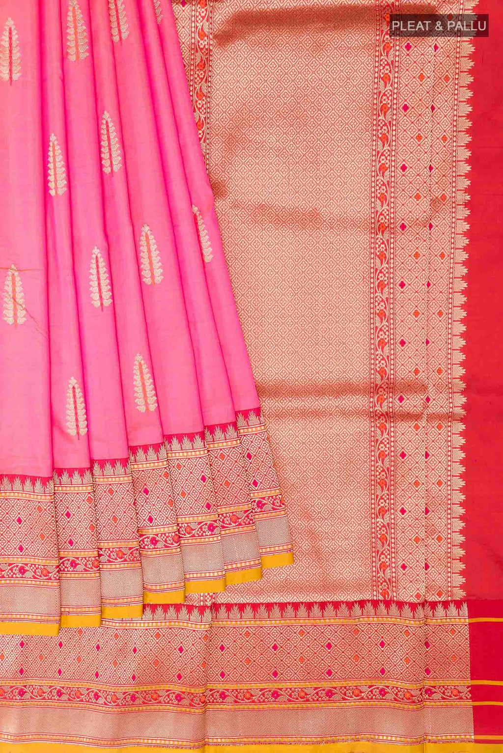 Pink Banarasi Silk Saree