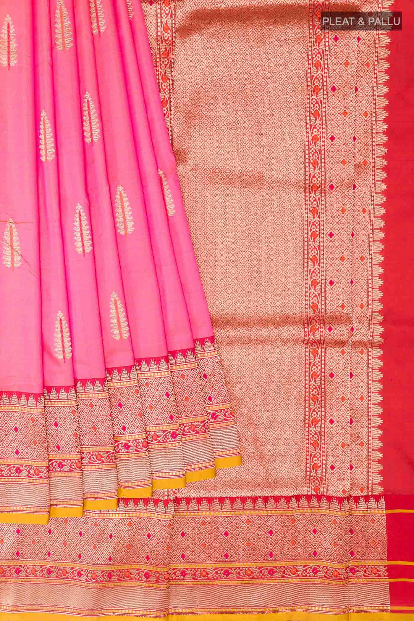 Pink Banarasi Silk Saree